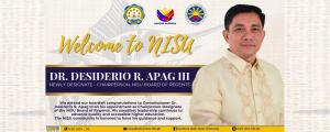 NISU Congratulates Dr. Desiderio R. Apag III on His Appointment as Chairperson-Designate of the  NISU Board of Regents