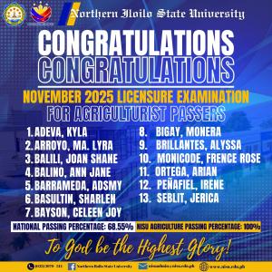 CONGRATULATIONS TO OUR NEWLY LICENSED AGRICULTURISTS!